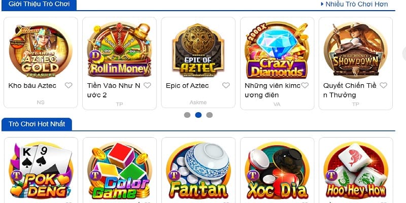 Nhiều trò chơi phong phú, hấp dẫn trong game bài kuwin